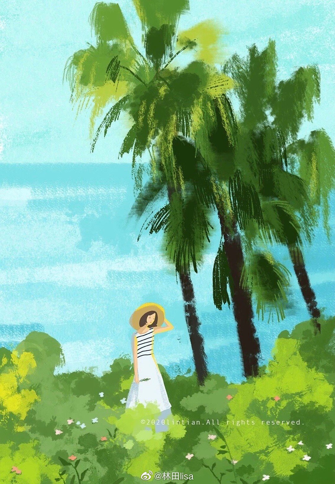 插画里的夏天｜水彩+板绘（图ZMzExOTI4MjI0） - 艺术插画 - 站酷设计师林田lisa原创素材 - 站酷ZCOOL