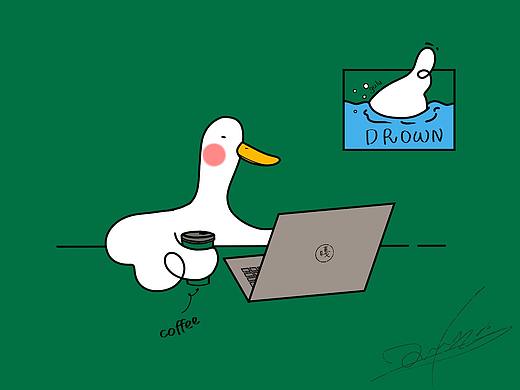 鸭系列——不想工作鸭