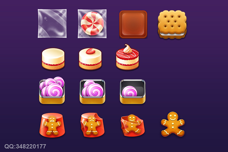 甜蜜消除（ios游戏）（图ZMzY5NzY1NjQ=） - 游戏UI - 站酷设计师喵歌原创素材 - 站酷ZCOOL