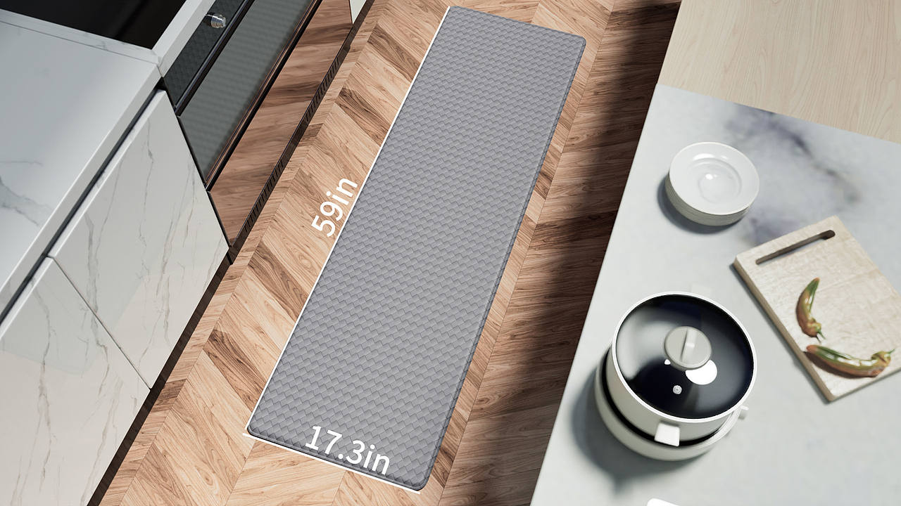 防滑厨房垫 三维动画设计