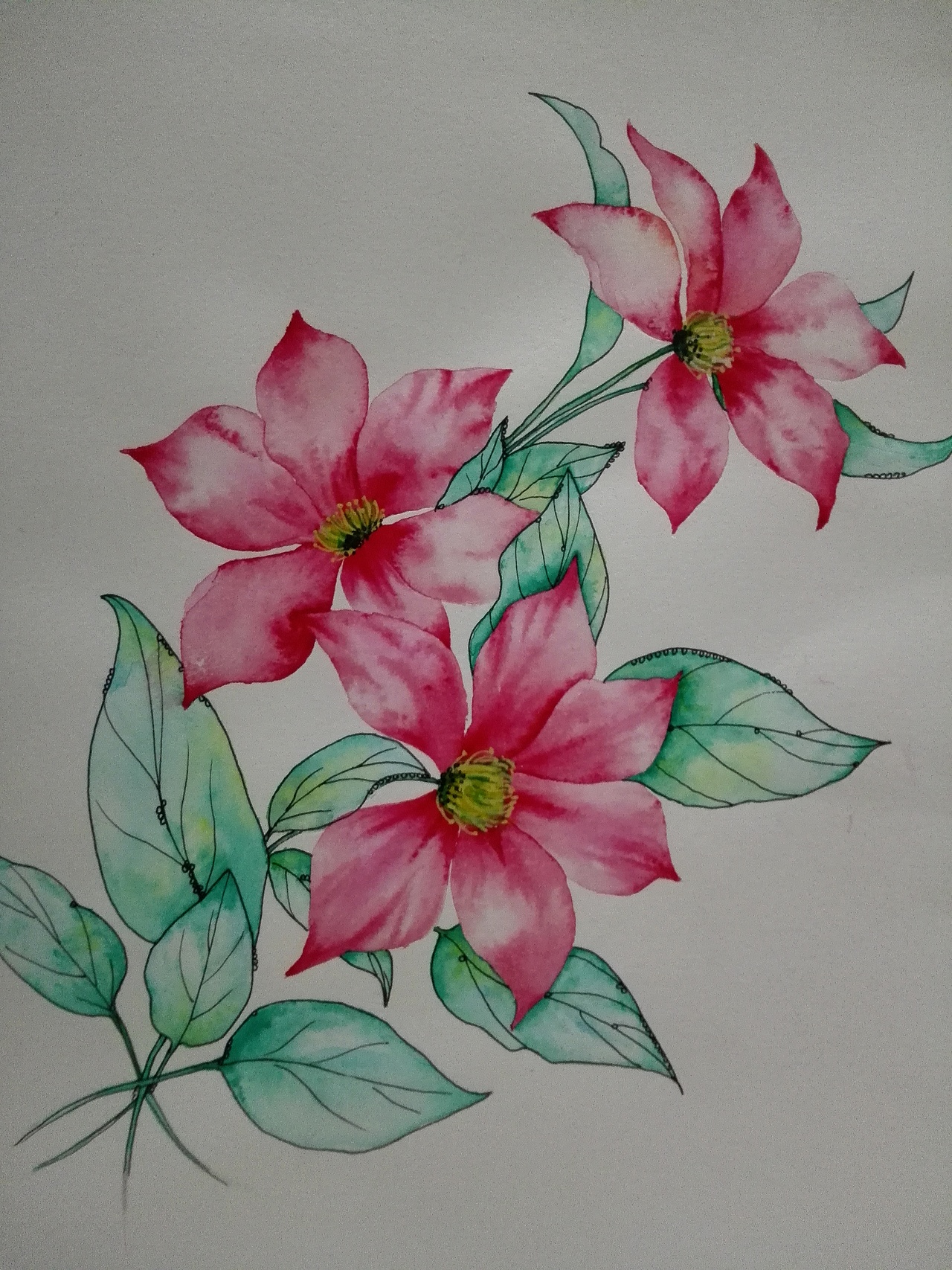 水彩花卉|纯艺术|绘画|来碗鱼丸面_原创作品-站酷(zcool)