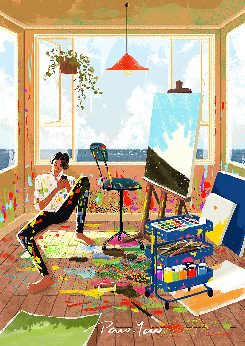 宅家的时光(9图)（图ZMjAxNTE2NjU2） - 创作习作 - 站酷设计师Paco_Yao原创素材 - 站酷ZCOOL