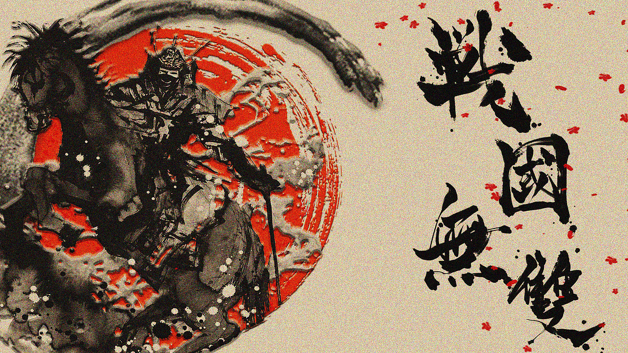 ps 初学者 入门作品展示 日式风格 樱花与武士