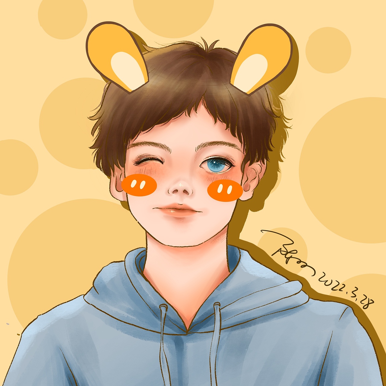 挑战画100张头像   前10张