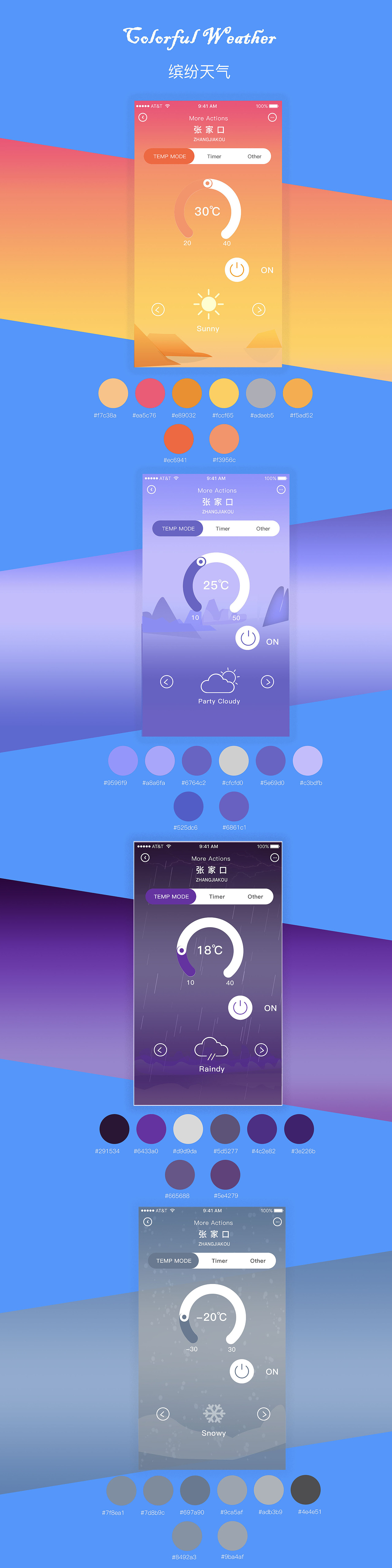 天气界面（图ZODQ1Mjg5OTY=） - APP界面 - 站酷设计师张彩虹原创素材 - 站酷ZCOOL