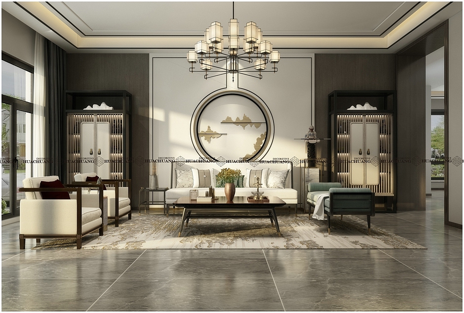 济南中铁城506平别墅户型设计效果图|华创易家装饰设计