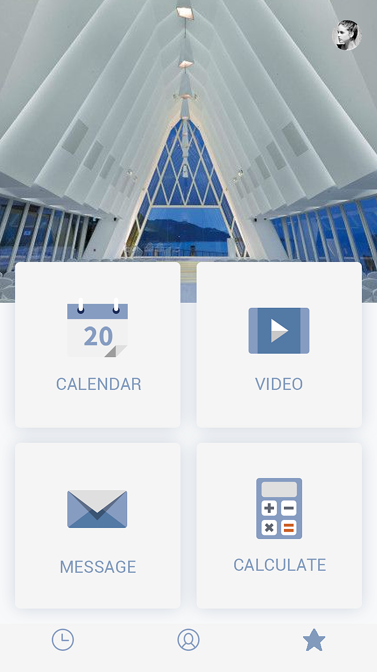 建筑题材单页界面设计视觉效果