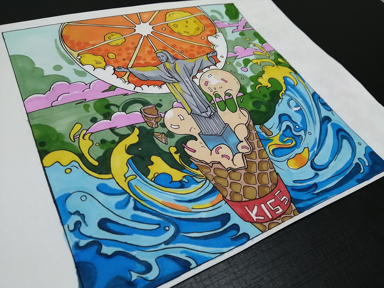 马克笔手绘装饰画海报（图ZMjE4NjcxODgw） - 创作习作 - 站酷设计师江月晃重山原创素材 - 站酷ZCOOL