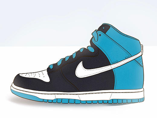 球鞋插画-DUNK龙骨