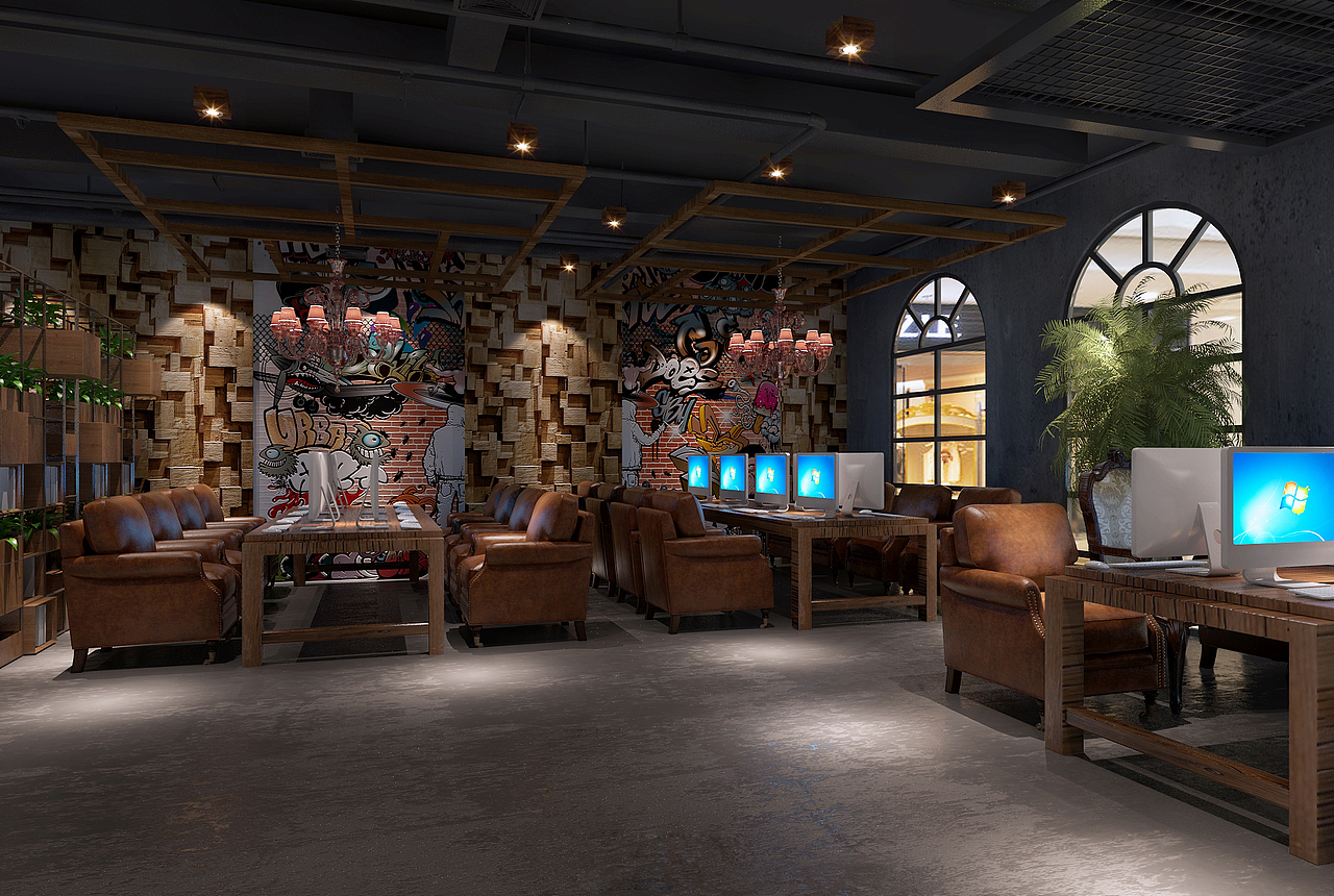 网咖（图ZMTkyNzQ5MjEy） - 家装设计 - 站酷设计师原来是雪儿呀原创素材 - 站酷ZCOOL