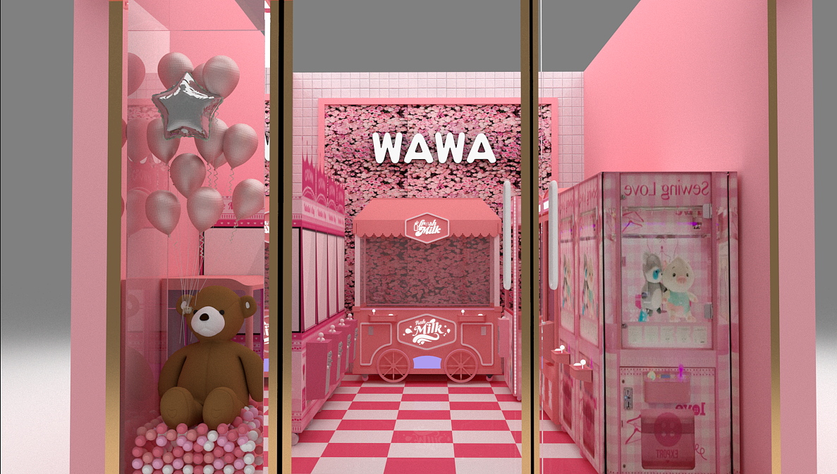 娃娃机店铺设计9