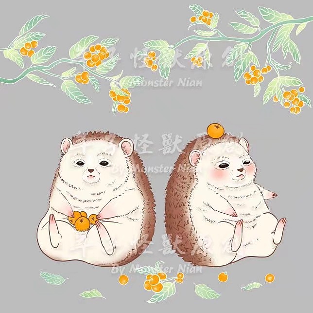 汉服设计——【枇杷树下俩刺猬】（图ZMjMxNzg1OTI0） - 其他服装 - 站酷设计师年子怪兽原创设计原创素材 - 站酷ZCOOL
