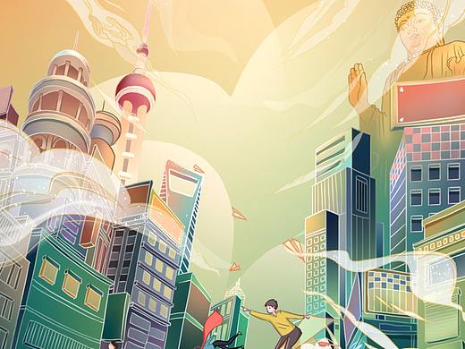 国潮风格插画-旧图（个人主页-ZNTUzMDQ5NzY=） - 商业插画 - 站酷设计师左左左左二原创素材 - 站酷ZCOOL