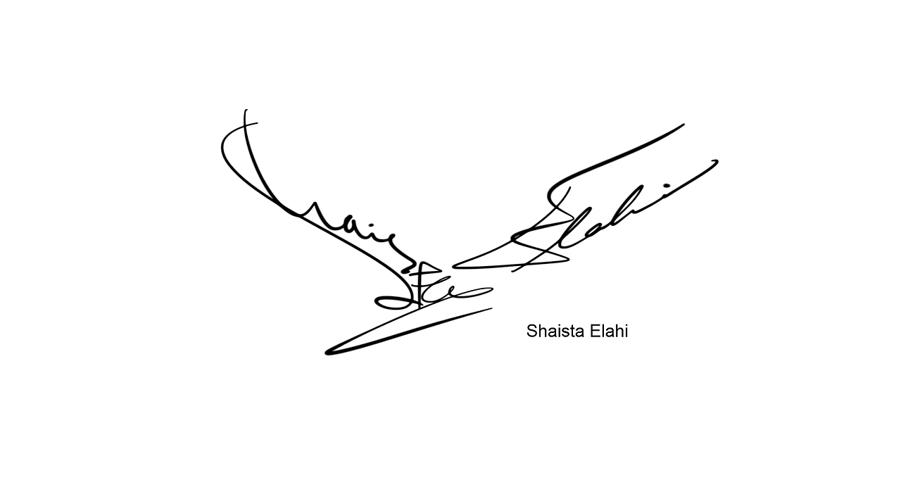 英文签名设计案例丨Shaista Elahi近百种签名设计方案