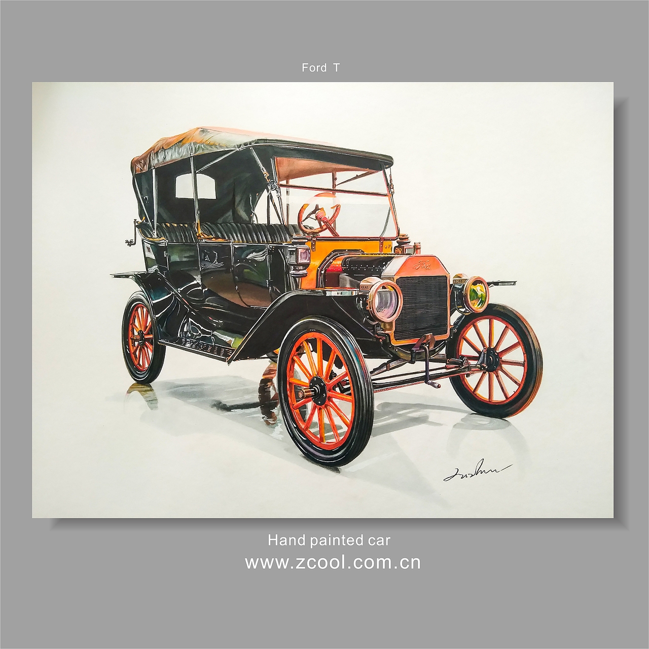 怀旧汽车马克笔手绘合集