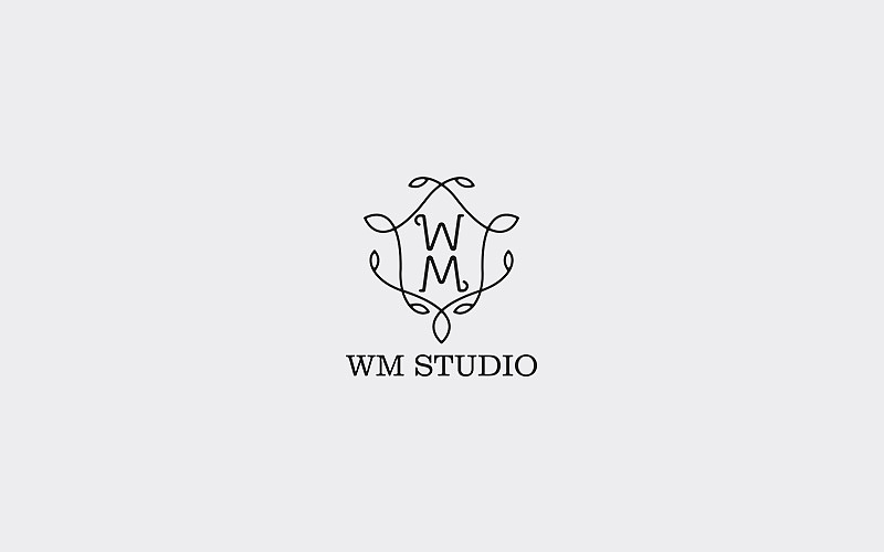 WM studio 花艺工作室品牌LOGO设计（图ZMzIxMjIzNzY=） - Logo - 站酷设计师升哥玩设计原创素材 - 站酷ZCOOL