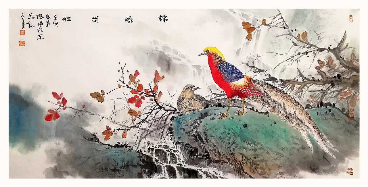 画家张谦花鸟画作品值钱吗