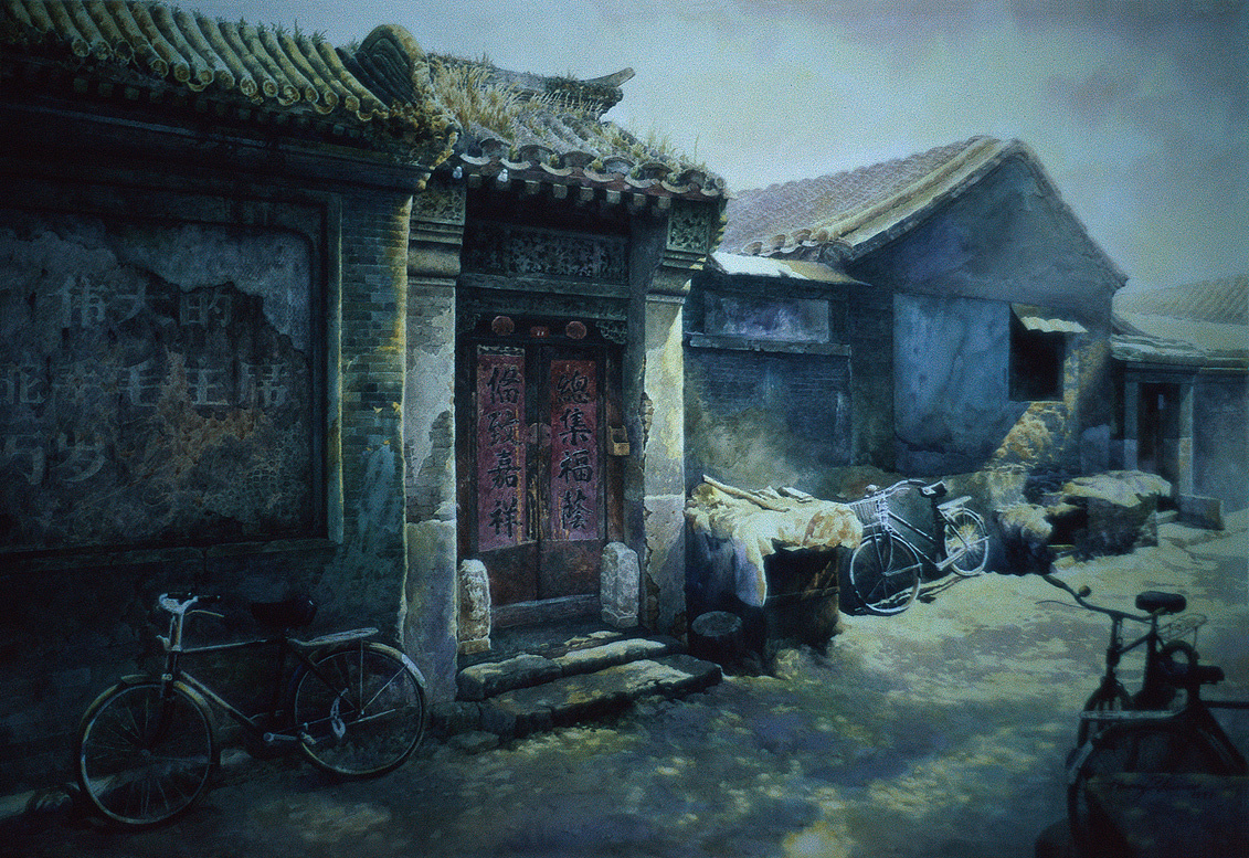 56张网上极少出现的北京胡同系列水彩作品集合