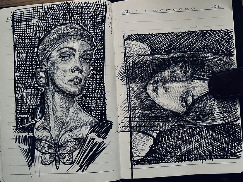 速写人物肖像练习（图ZMzY3OTk3MjAw） - 创作习作 - 站酷设计师文森特_少年原创素材 - 站酷ZCOOL