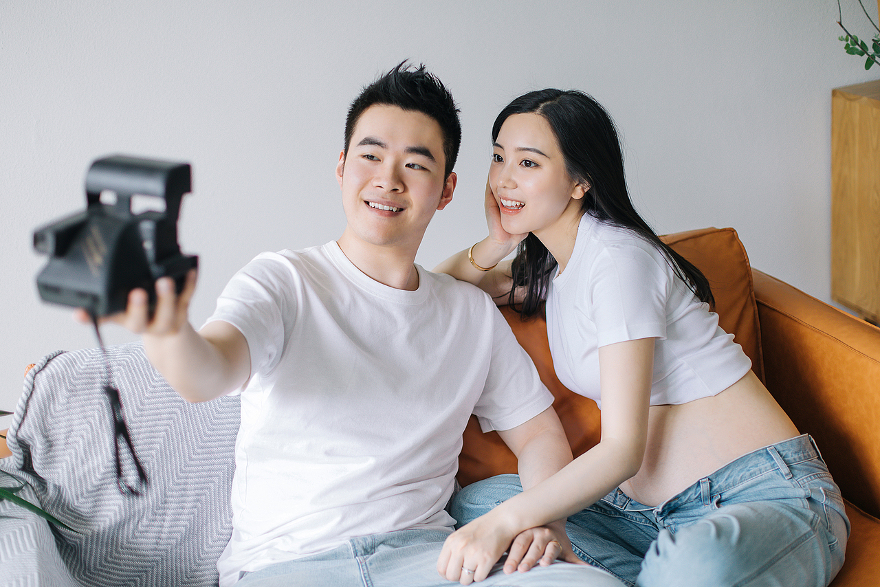 和宝宝的第一张合影