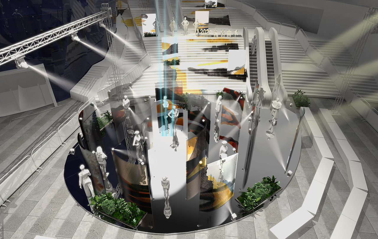 【流裳曲水】大悦城舞台秀场主题美陈（图ZMjc5NzE0Njk2） - 舞台美术 - 站酷设计师朱多多原创素材 - 站酷ZCOOL