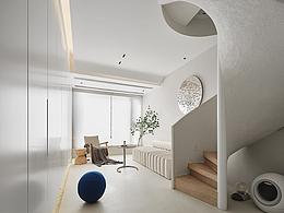 「Pure」侘寂風(fēng)極簡復(fù)式小宅，從柜子里“偷”面積！