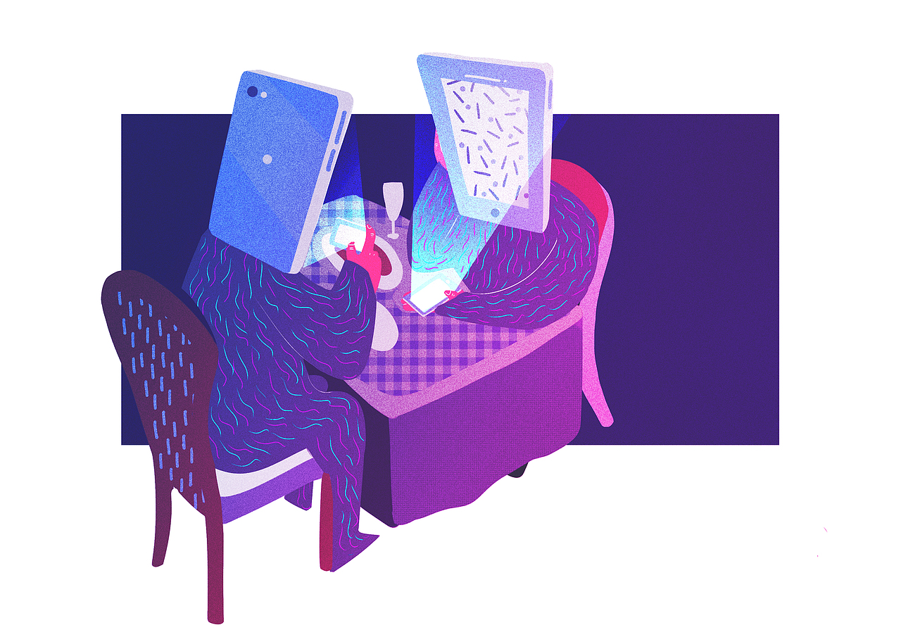 《BOX》网络依赖症插画绘本