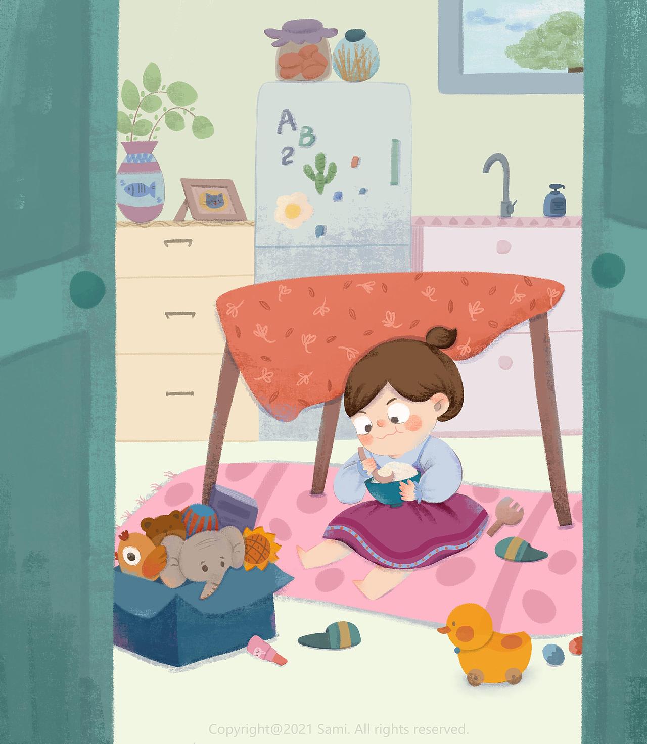 幸福这件小事-系列图（图ZMjU4NzQ4OTIw） - 儿童插画 - 站酷设计师Sami爱画画原创素材 - 站酷ZCOOL