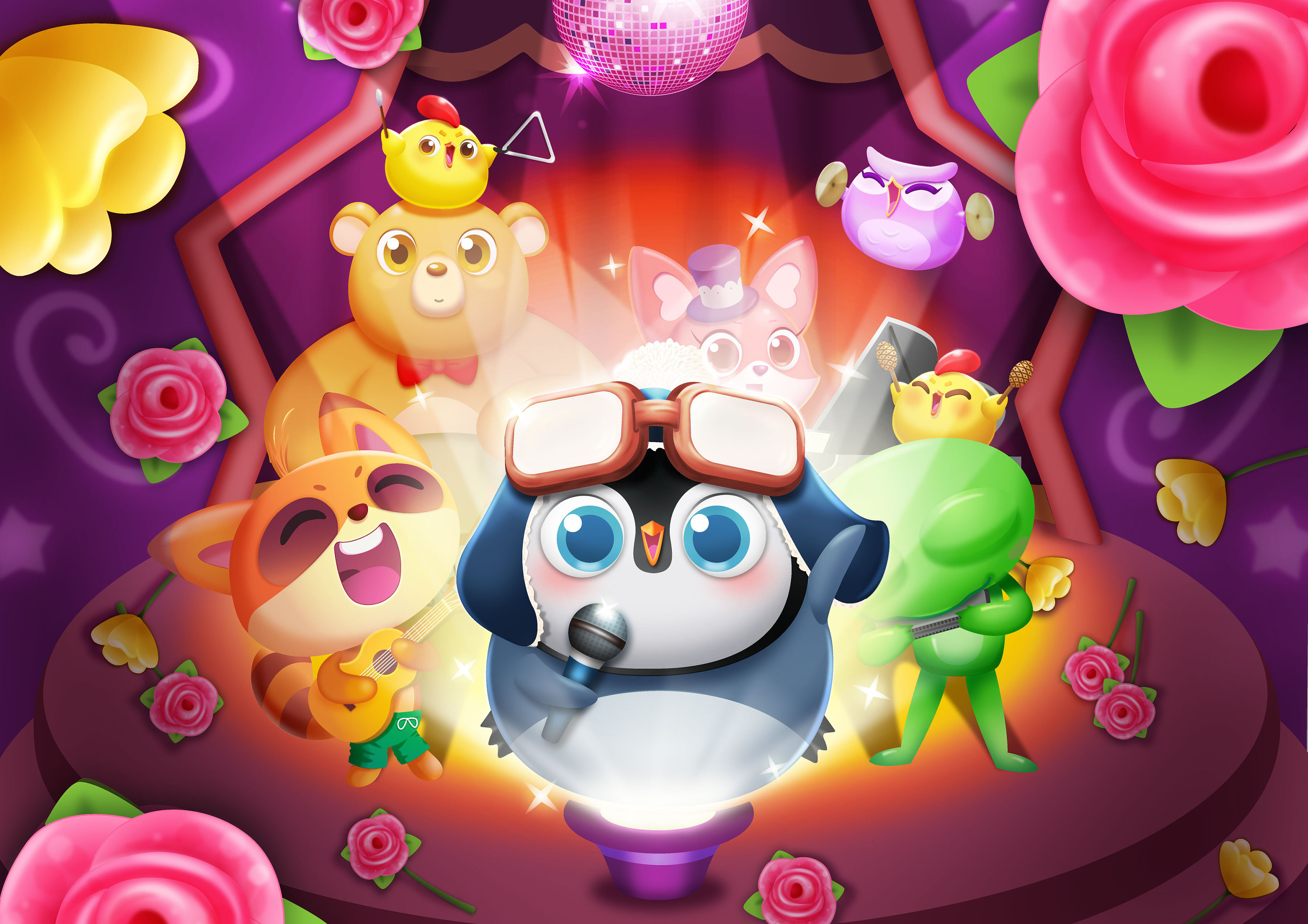 海滨消消乐-萌萌乐队主题创作