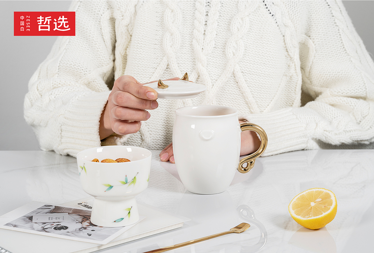 【 中国白·哲选 】新品曝光 金牛送福 陶瓷马克杯（图ZMjQ5MjE0MzQ4） - 生活用品 - 站酷设计师中国白哲选原创素材 - 站酷ZCOOL