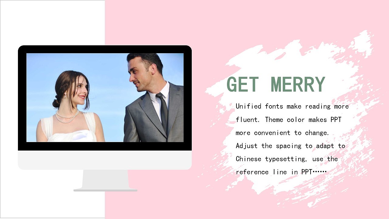 时尚杂志风浪漫情人节婚礼结婚纪念相册PPT模板