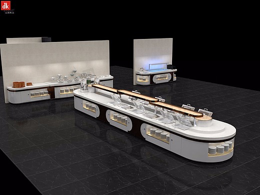 自助餐厅菜品展示,自助餐台供应商,餐饮家具