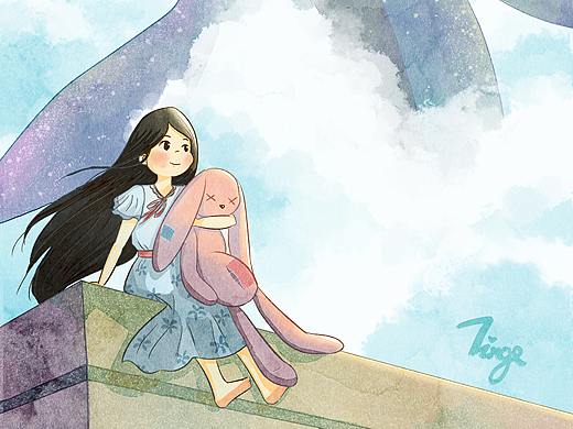 兔布偶女孩（个人主页-ZNDM0NzM4MDA=） - 创作习作 - 站酷设计师努力成大触Tinge原创素材 - 站酷ZCOOL