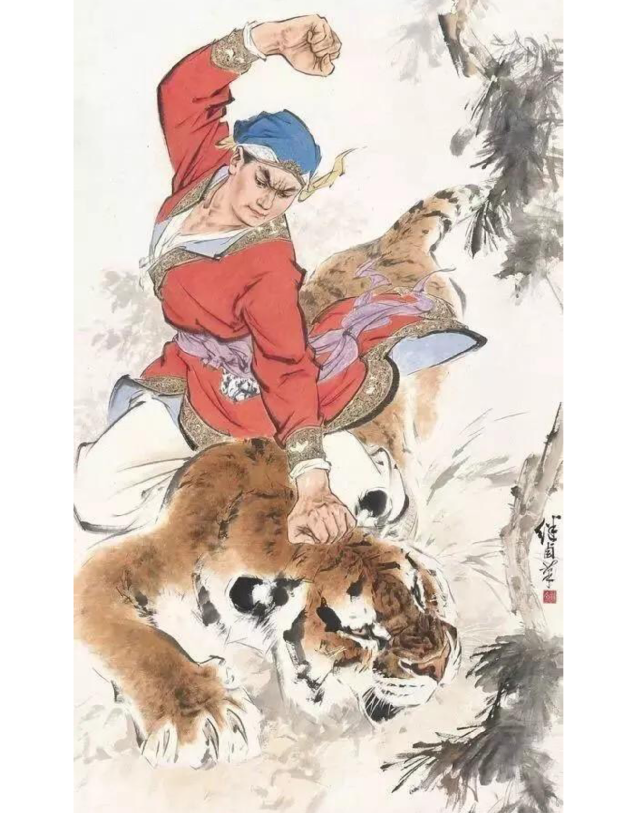武松打虎🐯（图ZMjU4NTU4NjY4） - 绘画 - 站酷设计师正一琴绣原创素材 - 站酷ZCOOL