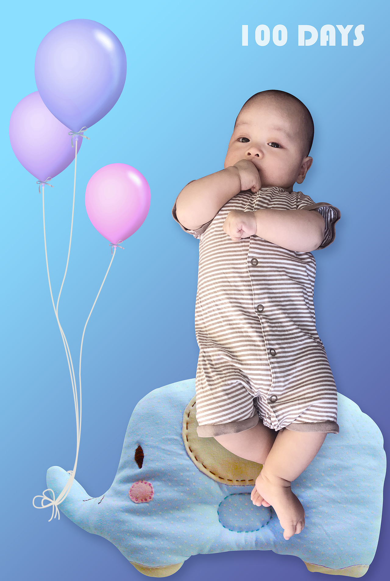 创意宝宝百日照