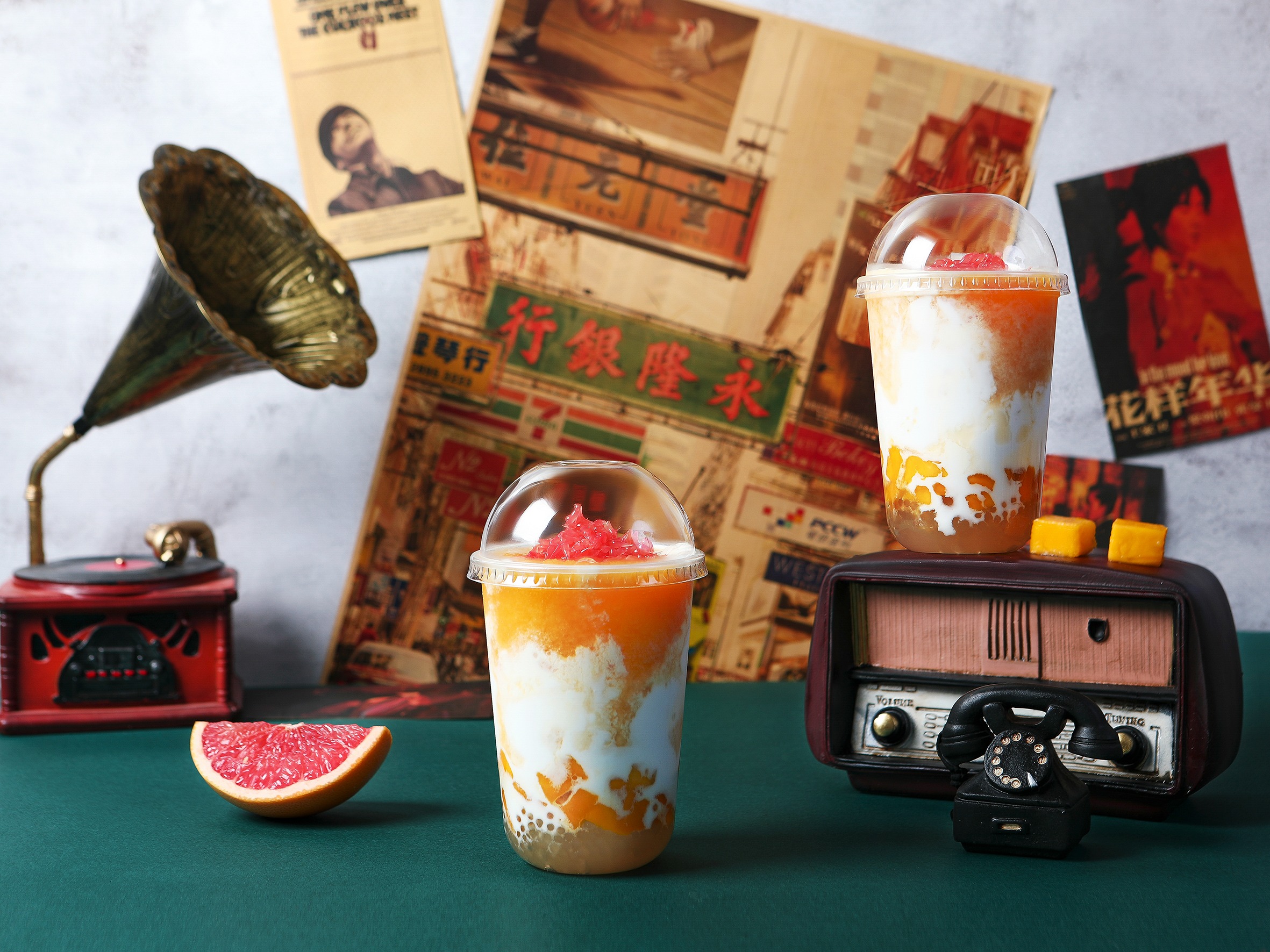 一组90年代复古港风奶茶杨枝甘露 | hting studio