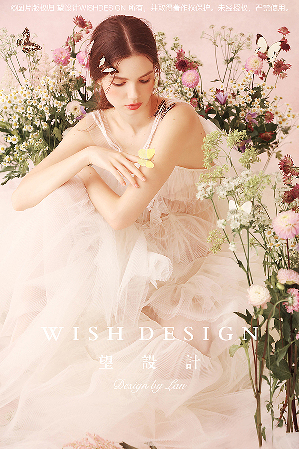我的少女心蝴蝶婚纱设计