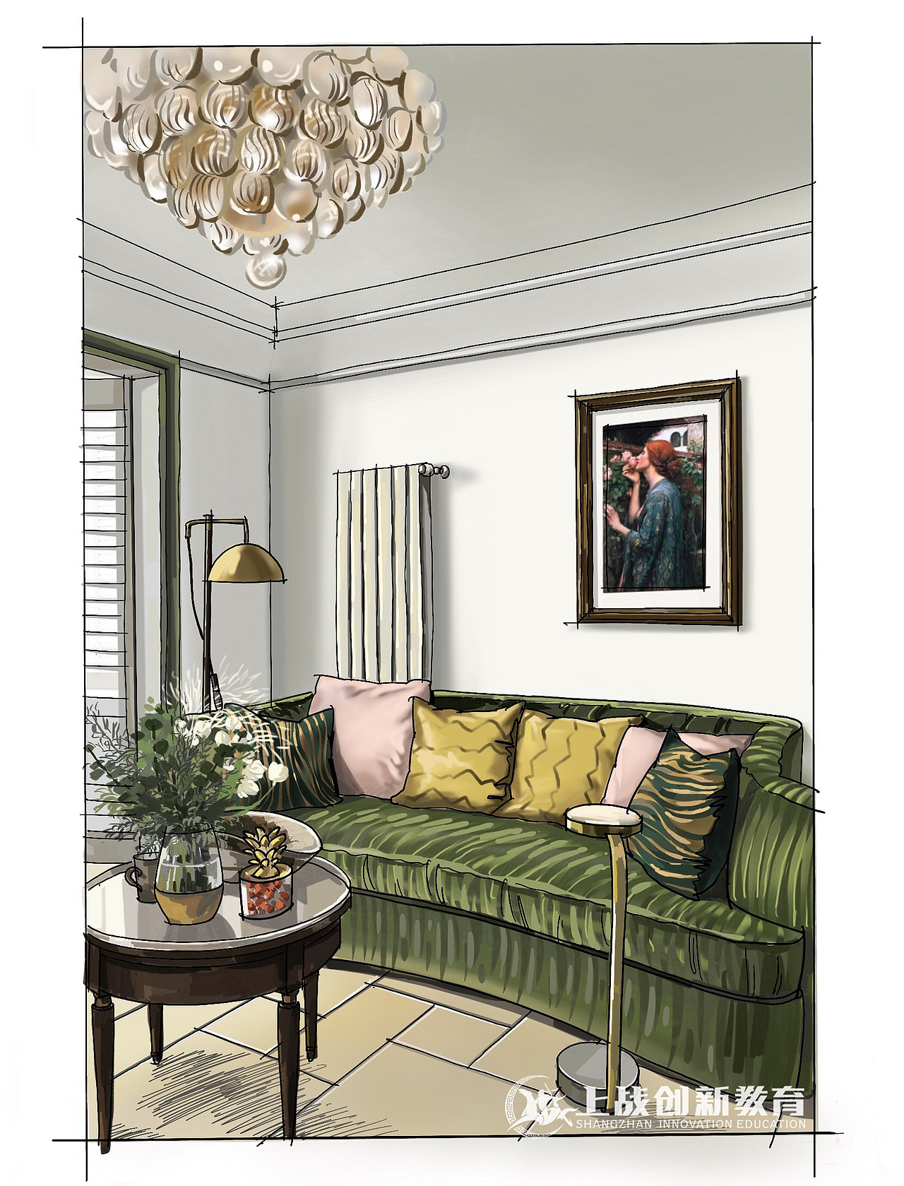 【上戰(zhàn)手繪作品分享】田蘋老師ipad室內(nèi)家具局部圖（二（圖ZMTk3Nzc0Njc2） - 家裝設(shè)計 - 站酷設(shè)計師上戰(zhàn)創(chuàng)意手繪原創(chuàng)素材 - 站酷ZCOOL