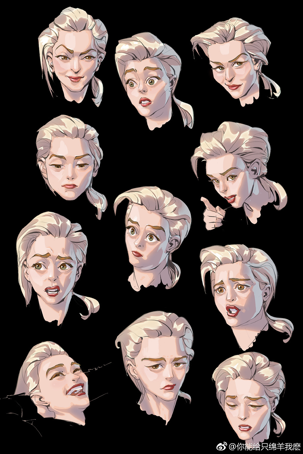 个人练习，头像，表情（图ZMTUyMDEwNTky） - 创作习作 - 站酷设计师能不能给个绵羊我原创素材 - 站酷ZCOOL