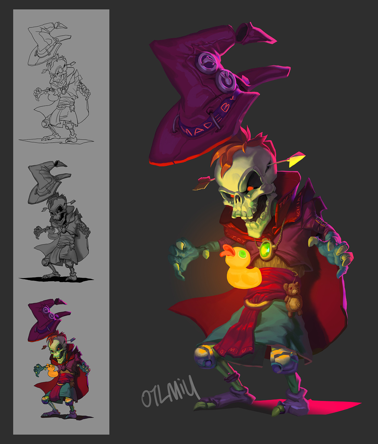 骷髅-玩具魔术师