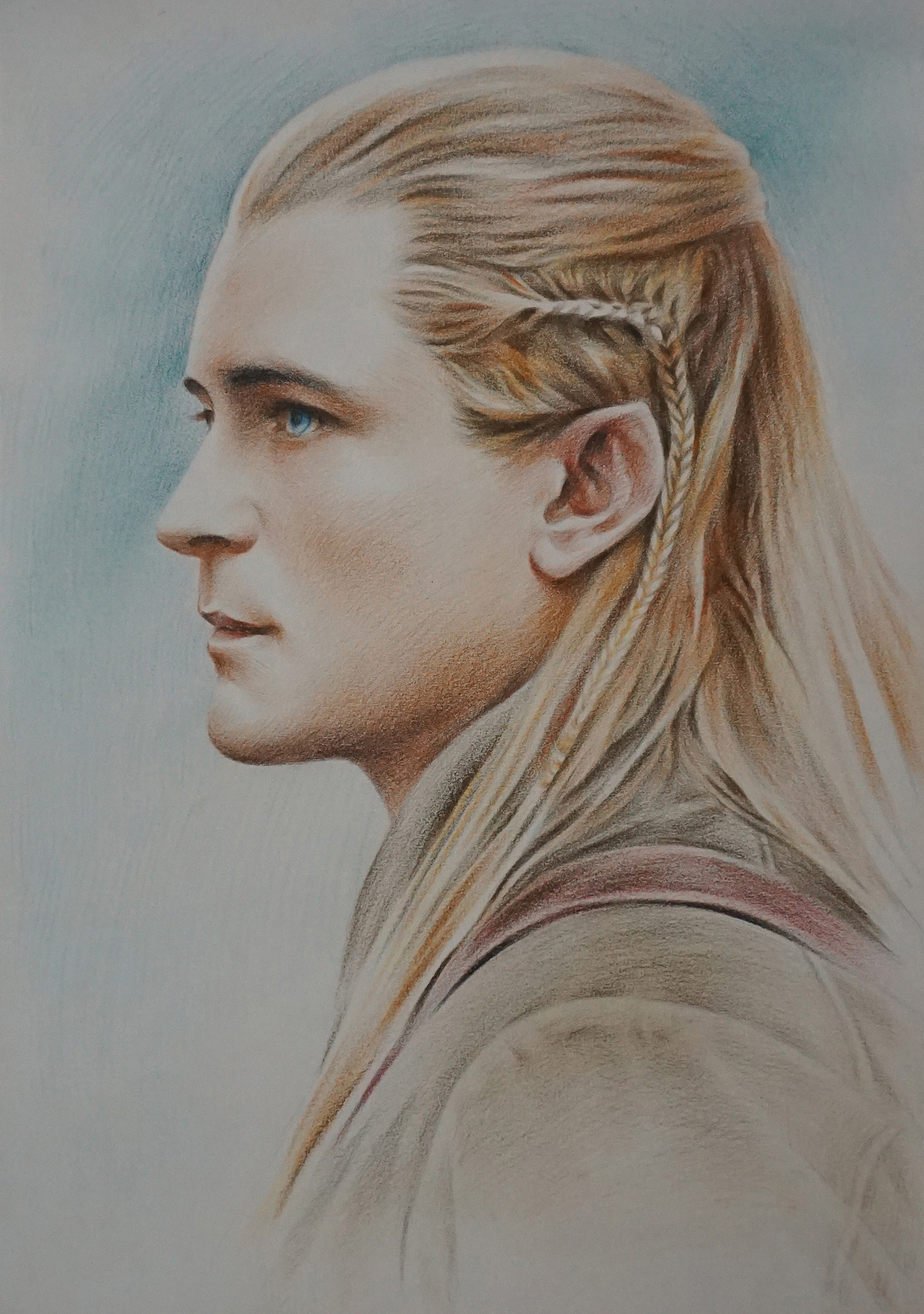 手绘彩铅魔戒精灵