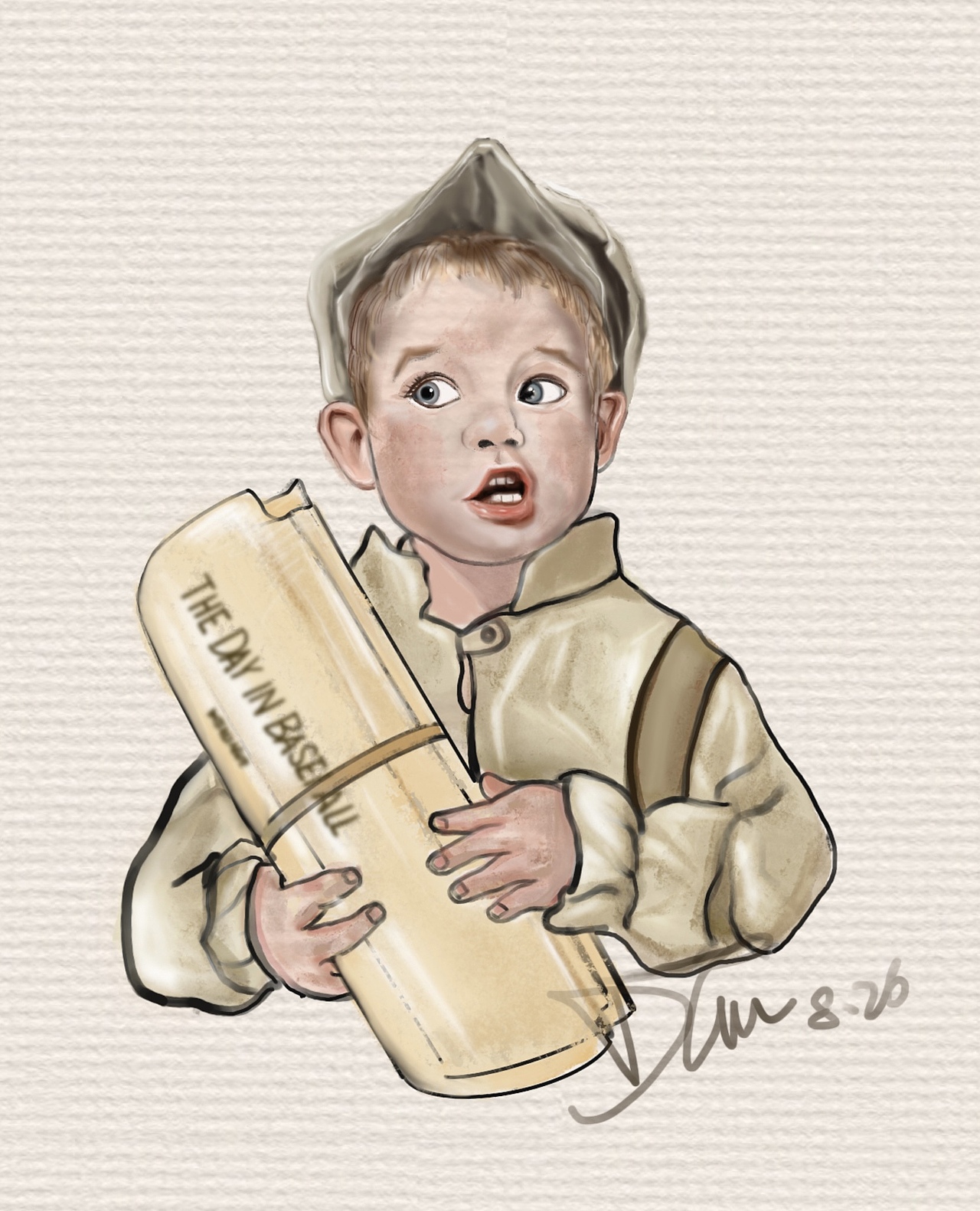 拿报刊的小男孩（图ZMzEzNzkzNjg0） - 创作习作 - 站酷设计师W啊W原创素材 - 站酷ZCOOL