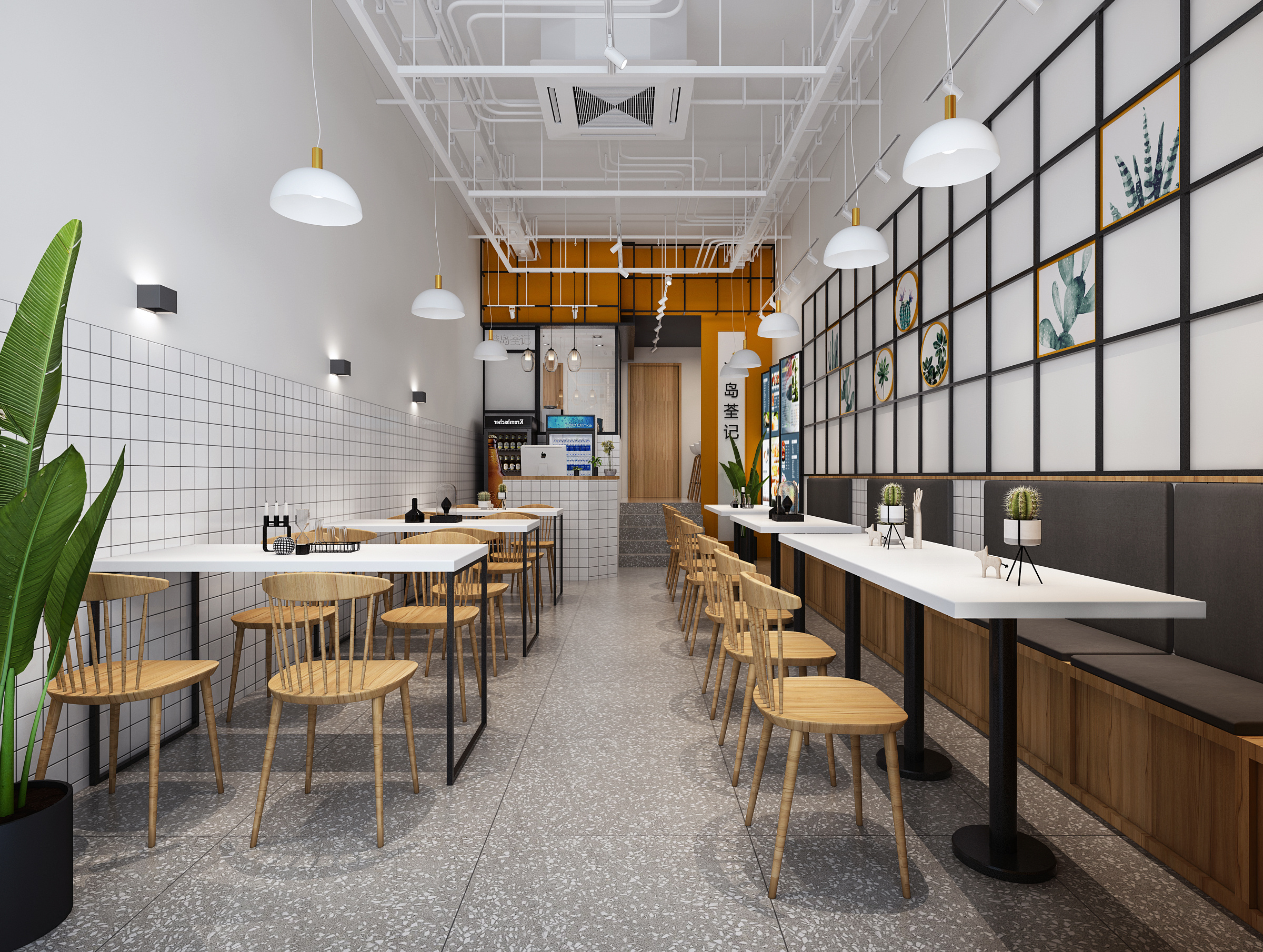 咖啡馆设计效果图|咖啡店vi设计素材|咖啡设计机构|空间|室内设计|SCD餐饮空间设计 - 临摹作品 - 站酷 (ZCOOL)