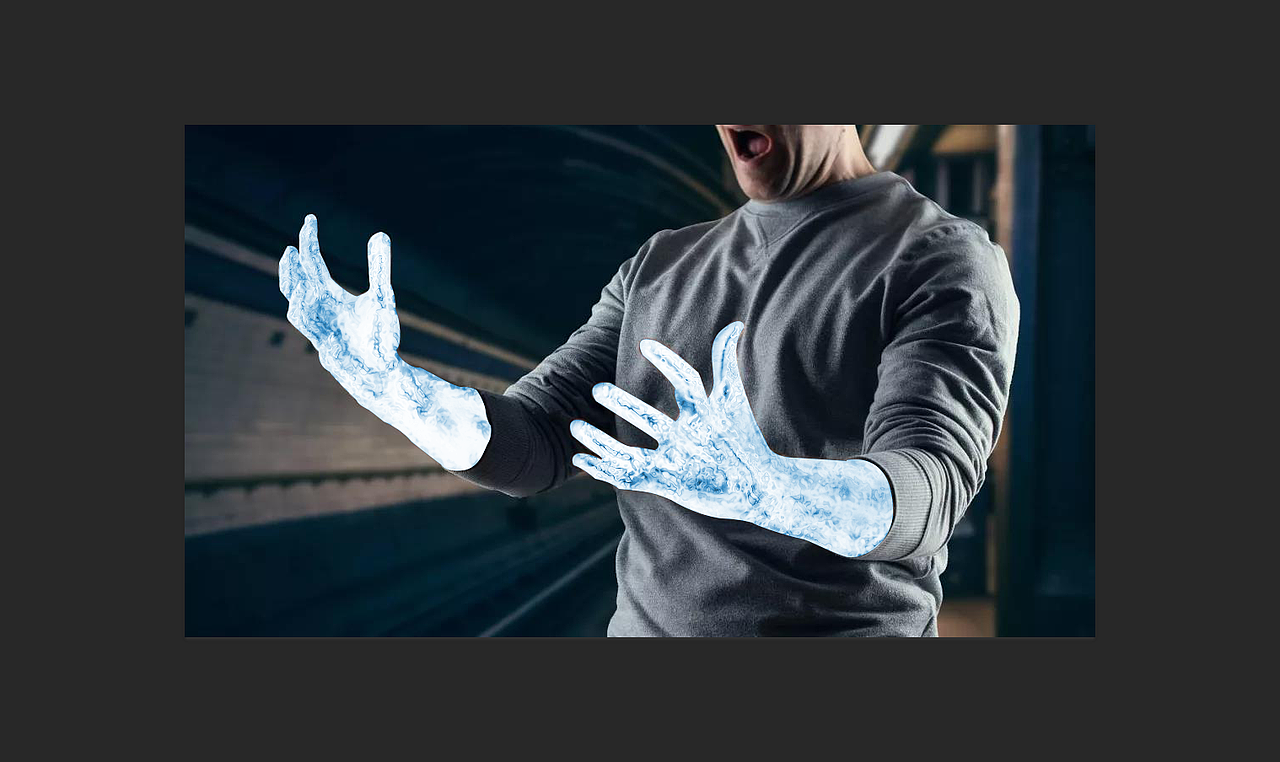 给手臂加上冰霜特效