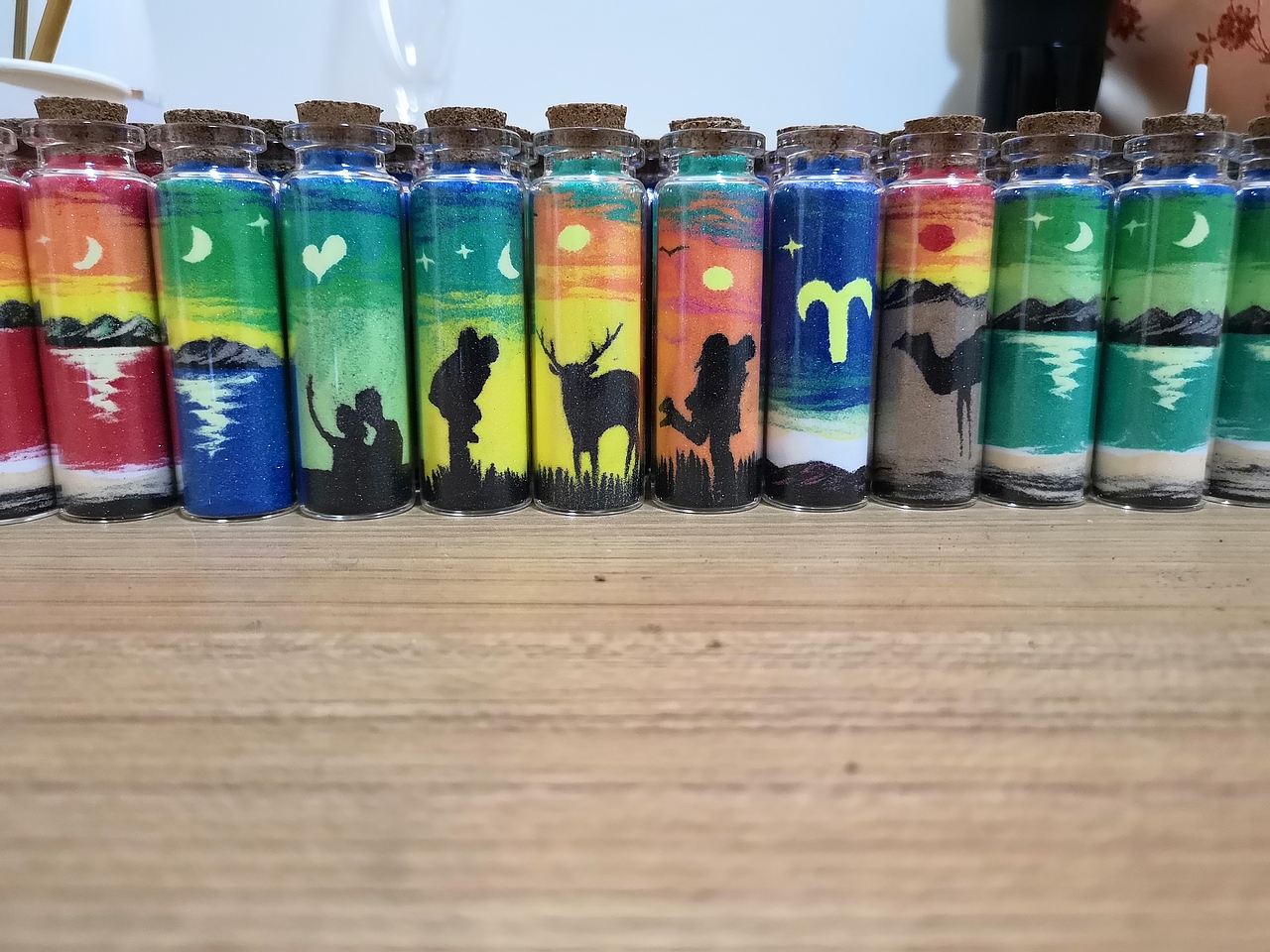 沙瓶画创意手工艺作品