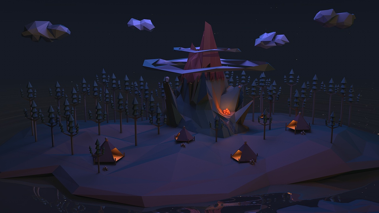 C4D场景渲染练习（图ZMTkzNDIwNjE2） - 建筑/空间 - 站酷设计师布吉少年原创素材 - 站酷ZCOOL