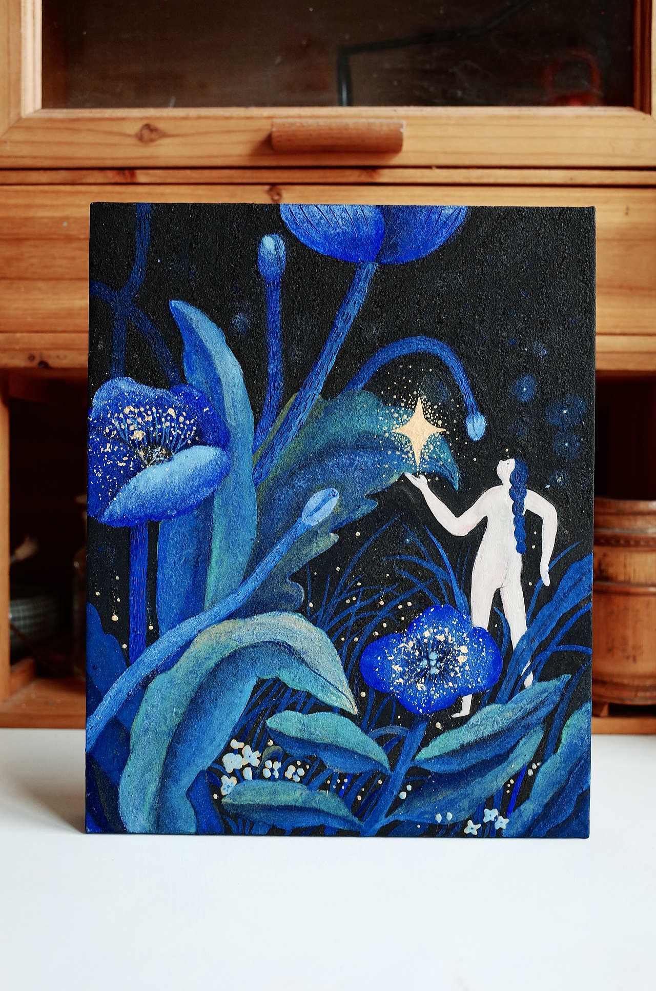 岩彩61《夜里掉落的星》 