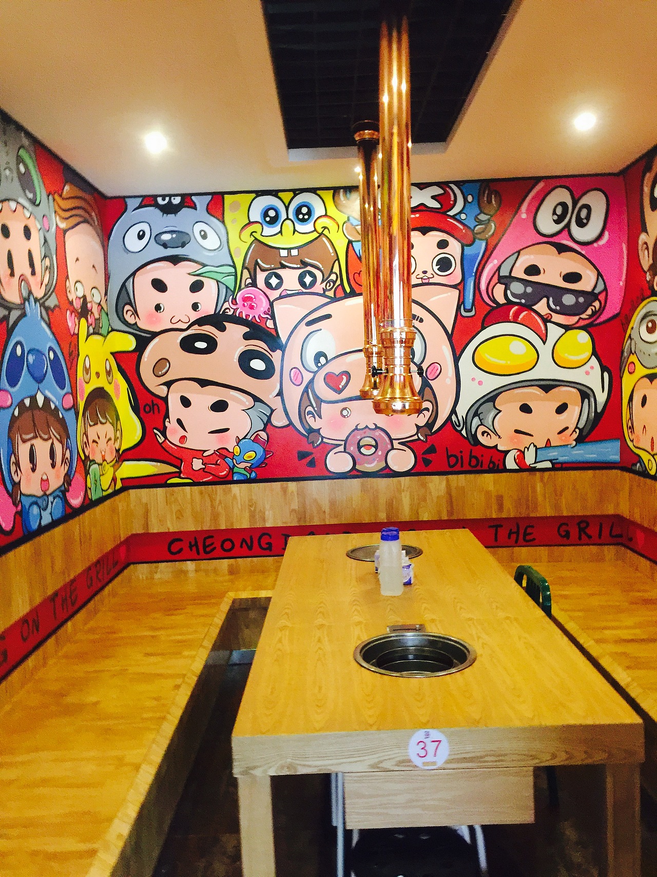 清潭洞烤肉店墙绘第二弹（图ZNTI1MjY3MjQ=） - 新锐潮流插画 - 站酷设计师痞子JACK原创素材 - 站酷ZCOOL