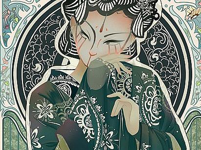原创古风皮影插画