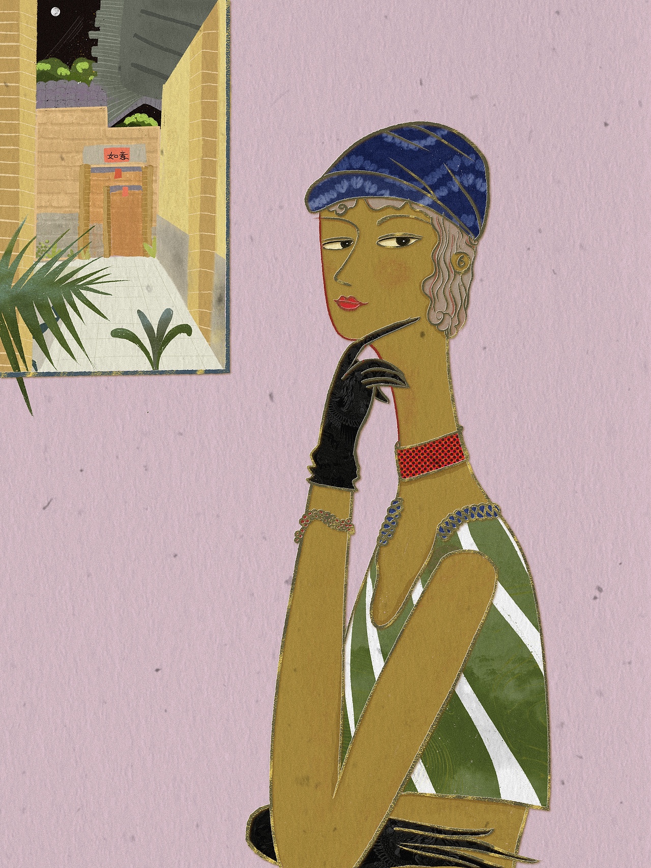 gucci时尚杂志人物插画练习打卡合集